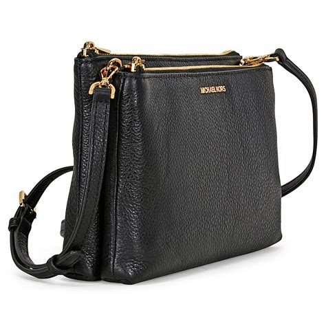 michael kors 3 zipper crossbody|Michael Kors double zipper wallet.